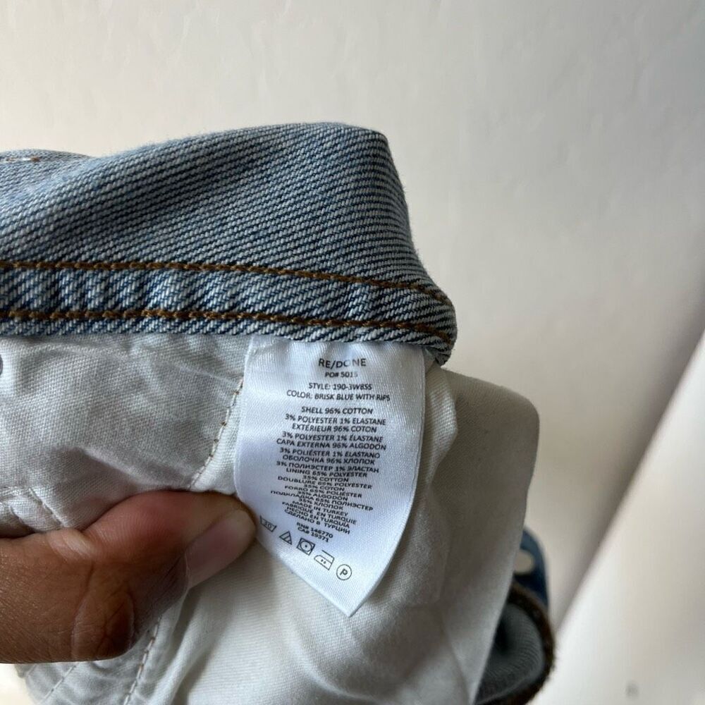 REDONE Denim Jeans 80’s‎ Slim Straight Distressed Blue Jeans Size 26 - Picture 12 of 13